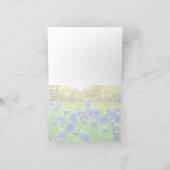 Lente blauwe bonnetjes Lente bruiloft Bedankkaart (Binnen)