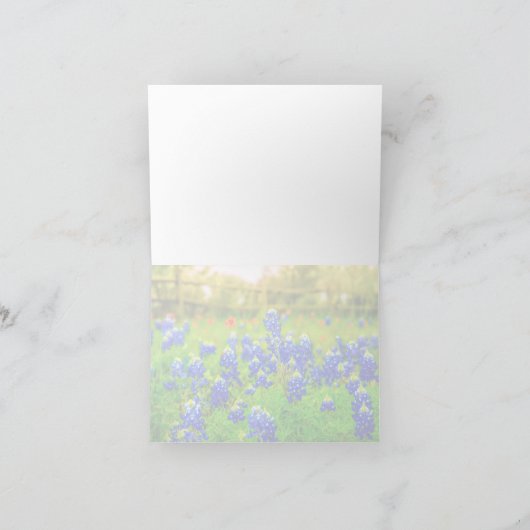 Lente blauwe bonnetjes Lente bruiloft Bedankkaart (Binnen)