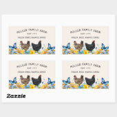 Lente Blauwe Vlinders Ei Karton Rechthoekige Sticker (Vel)