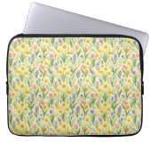 Lente Bloei Barst Patroon Laptop Sleeve (Voorkant)