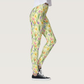 Lente Bloei Barst Patroon Leggings (Rechts)