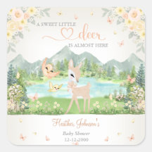 Lente Bloei en Vlinders Herten Baby Shower