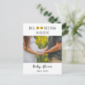 Lente bloei madeliefje Zwangerschap onthullen / ge Aankondigingskaart (Staand voorkant)