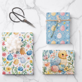 Lente Bloei Pasen 3 Inpakpapier Vel