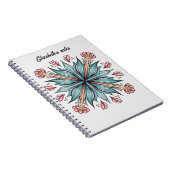 Lente bloeit: Geometrische bloemnaam Notitieboek (Rechterzijde)