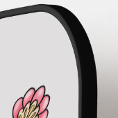 Lente bloeit: Geometrische bloemnaam Pickleball Paddle (Links Detail)