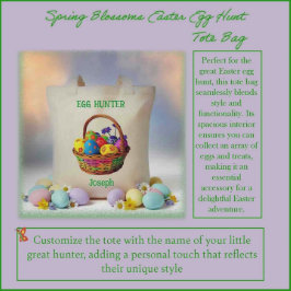 lente bloeit paasei jacht tote bag