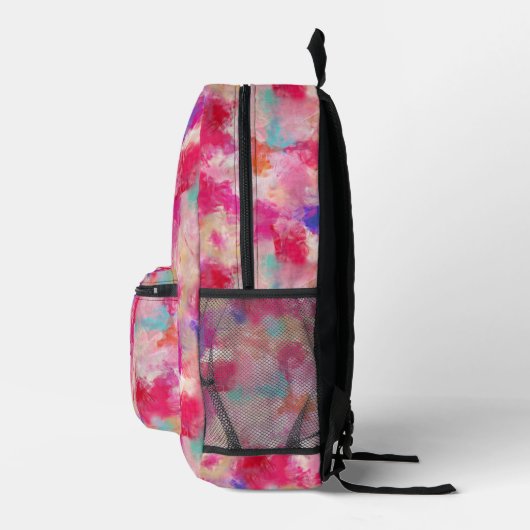 Lente Bloem Abstract Roze + Gepersonaliseerd Bedrukte Rugzak (Rechts)