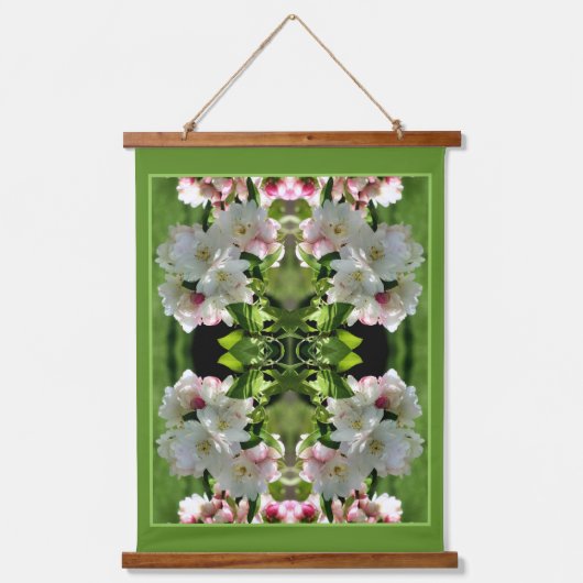 Lente Bloem Appelbloesem Natuur Kunst Hangend Wandkleed (Voorkant)