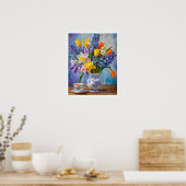Lente Bloem Arrangement Daffodils Tulpen Art Poster (Keuken)