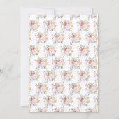 Lente bloem bloemen bruiloft bedankkaart (Achterkant)