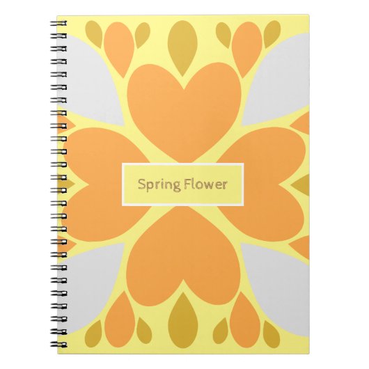 lente bloem bloemenpatroon notitieboek (Voorkant)