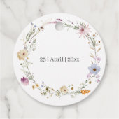 Lente Bloem Boho Bruiloft Dank u Bedankjes Labels (Achterkant)