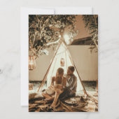 Lente Bloem Boho Bruiloft Save The Date Kaart (Achterkant)