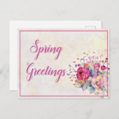 Lente bloem briefkaart (Voorkant / Achterkant)