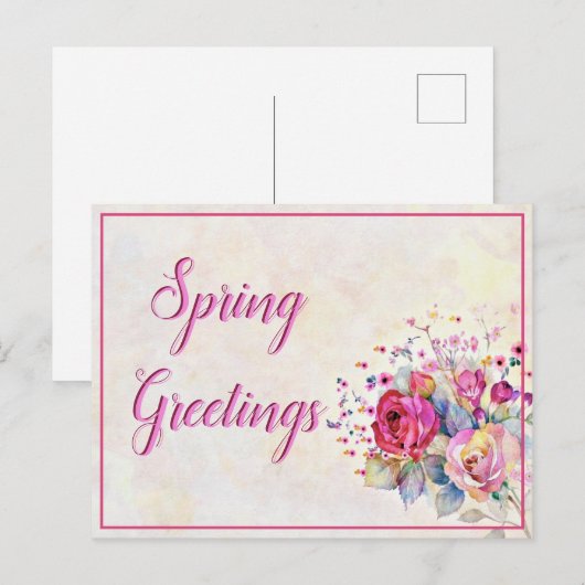 Lente bloem briefkaart (Voorkant / Achterkant)