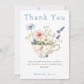Lente Bloem Bruids Borrel Thee Partij Bedankkaart (Voorkant)