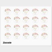Lente Bloem Bruids Bruiloft Dank Je Sticker (Vel)