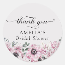 Lente Bloem Bruidsdouche | Dank Je Favoriet Ronde Sticker
