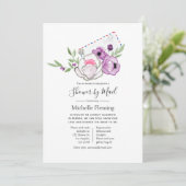 Lente bloem bruiloft of babyshower per post kaart (Staand voorkant)