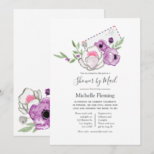Lente bloem bruiloft of babyshower per post kaart (Voorkant / Achterkant)