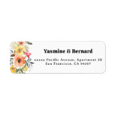 Lente Bloem Bruiloft Retouradres Etiket (Voorkant)