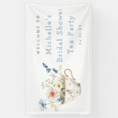 Lente Bloem Bruiloft Thee Feest Welkom Spandoek (Verticaal)