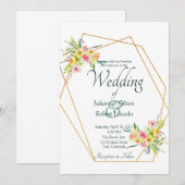 Lente bloem bruiloft uitnodiging (Voorkant / Achterkant)