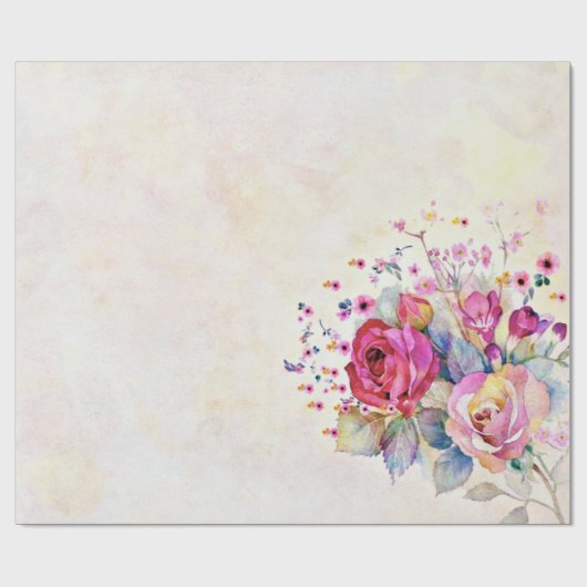 Lente bloem cadeaupapier (Vlak)