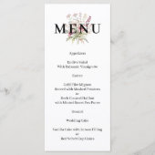 Lente Bloem Calligrafie Menu (Voorkant)