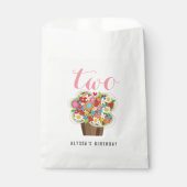 Lente Bloem Cupcake Meisje's 2e Verjaardagsfeest Bedankzakje (Voorkant)