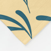 Lente Bloem- en Bladontwerp Geel Fleece Deken (Hoek)