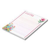 Lente Bloem Fris & Kleurig Gelinieerd Notitieblok (Linkerzijde)