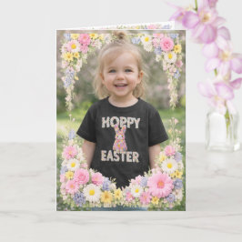 Lente Bloem Gelukkig Pasen Gepersonaliseerde Foto Kaart