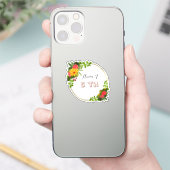Lente Bloem Jubileum | Elegant Modern Sticker (Telefoon)