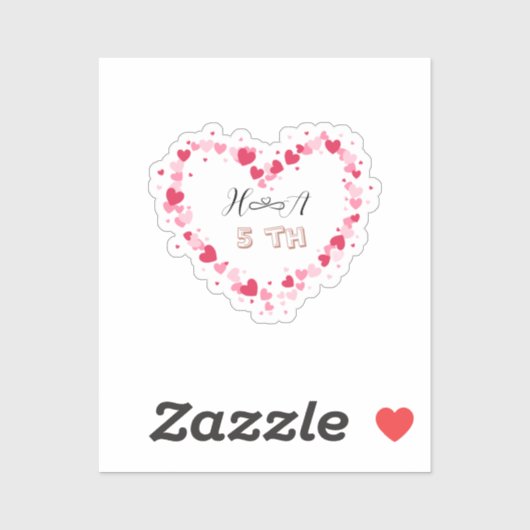 Lente Bloem Jubileum | Elegante Moderne Trouwdag Sticker (Vel)