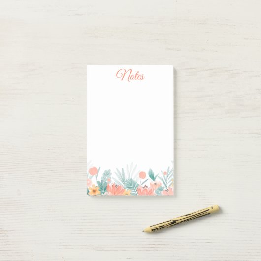 Lente Bloem Noten Post-it® Notes (Op bureau)