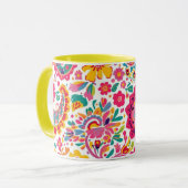 Lente Bloem Paisley Mok (Voorkant links)