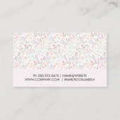 Lente Bloem Patroon | Make-up Kit Visitekaartje (Achterkant)