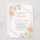 Lente bloem Quinceanera uitnodiging (Voorkant)