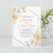 Lente bloem Quinceanera uitnodiging (Staand voorkant)