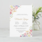 Lente bloem Quinceanera uitnodiging (Staand voorkant)