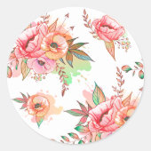 lente Bloem Ronde Sticker (Voorkant)
