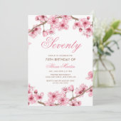 Lente Bloem Roze Kersenbloesem Verjaardag Kaart (Staand voorkant)