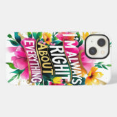 Lente Bloem Sarcastische Quote iPhone Hoesje (Achterkant horizontaal)