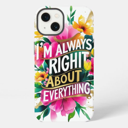 Lente Bloem Sarcastische Quote iPhone Hoesje (Achterkant)