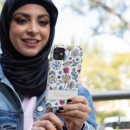 Lente bloem scandinavische stijl aangepaste naam Case-Mate iPhone case