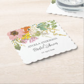 Lente Bloem Tuin Bruiloft Feest Papier Coaster Kartonnen Onderzetters (Gebogen)