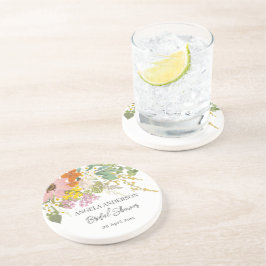 Lente Bloem Tuin Bruiloft Feest Papier Coaster Zandsteen Onderzetter