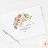 Lente Bloem Tuin Bruiloft Feest Papieren Coaster Ronde Sticker (Envelop)